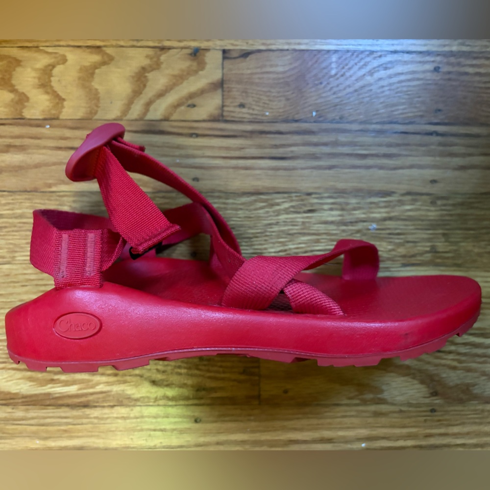 Chaco Red Outdoor Sandals with Durable Straps and Contoured Sole